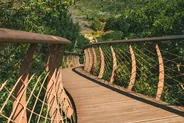 Passerelle sous le pont de Bloukrans, Route des Jardins, Afrique du Sud