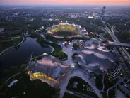 Le parc olympique et sa colline, Munich, Allemagne