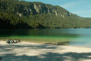 Le lac d'Alp, Neuschwanstein et les Alpes, Allemagne