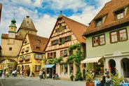 Le chemin de ronde des remparts, Rothenburg ob der Tauber, Allemagne