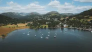 Village d'Ambleside et ses librairies, Lake District, Angleterre