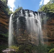 Cascades de Wentworth Falls, Blue Mountains, Australie