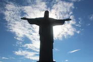 Christ Rédempteur, train compris, Rio de Janeiro, Brésil