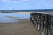 Plage du Sillon et la digue, Saint-Malo, Bretagne