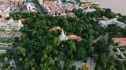 Wat Phnom et les rues coloniales, Phnom Penh, Cambodge