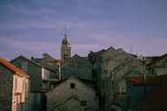 Maison dite de Marco Polo et cathédrale, Korčula, Croatie
