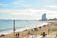 Plage de la Barceloneta, Barcelone, Espagne classique