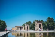 Temple de Debod au coucher du soleil, Madrid, Espagne classique