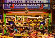 Marché de Triana et l'Alameda le soir, Séville, Espagne classique