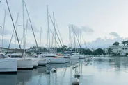 Marina et marché du soir, Saint-François, Guadeloupe
