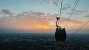 Mont Moiwa en téléphérique, la vue de nuit, Sapporo, Hokkaido