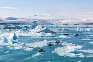 Lagune glaciaire en bateau amphibie, Skaftafell et Jökulsárlón, Islande