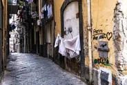 Quartiers espagnols à pied, Naples, Italie classique