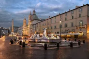 Piazza del Campo au coucher du soleil, Sienne, Italie classique
