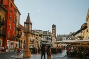 Piazza delle Erbe et vieille ville, Vérone, Italie classique