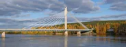 Pont Jätkänkynttilä et bords du Kemijoki, Rovaniemi, Laponie