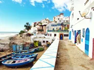 Grande plage et balade à pied, Essaouira, Maroc