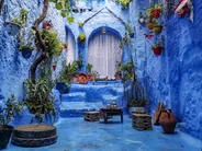 Bab Boujloud et la médina de nuit, Fès, Maroc