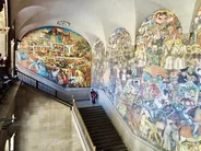 Zócalo et fresques de Diego Rivera au Palais national, Mexico, Mexique