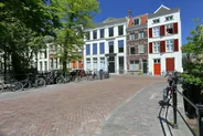 Le canal Nieuwegracht à vélo, Utrecht, Pays-Bas