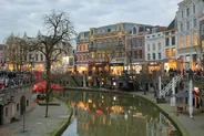 Les quais bas et les caves de l'Oudegracht, Utrecht, Pays-Bas