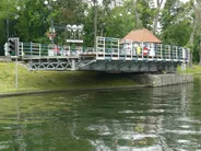 Giżycko, pont tournant et bord du lac Niegocin, Lacs de Mazurie, Pologne