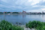 Rive gauche de la Vistule, vue sur Toruń, Toruń, Pologne