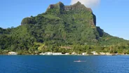 Mont Pahia et point de vue de Matira, Bora Bora, Polynésie française