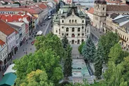 La Hlavná, la tour Urbain et la fontaine chantante, Košice, Slovaquie