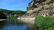 La Roque-Gageac et canoë sur la Dordogne, Périgord noir, Sud-Ouest
