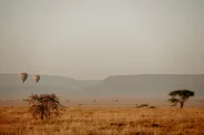 Survol en montgolfière au lever du jour, Serengeti, Tanzanie