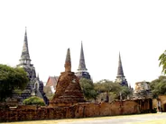 Tour des ruines à vélo, Ayutthaya, Thaïlande classique