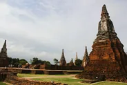Wat Chaiwatthanaram au coucher du soleil, Ayutthaya, Thaïlande classique