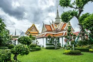 Wat Arun au coucher du soleil, Bangkok, Thaïlande classique