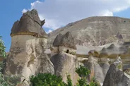 Vallée de l'Amour et vallée Rose au couchant, Cappadoce, Turquie
